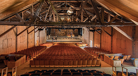 Ted Shawn Theater interior stage - Jacob's Pillow